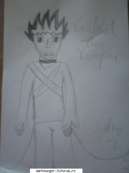 My Art - This is my vampire Gabriel from my story - The Black Warrior's Training Grounds